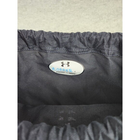 Under‎ Armour Canvas Drawstring Backpack Bag Football Black Practice Equipment - Picture 8 of 11